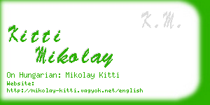 kitti mikolay business card